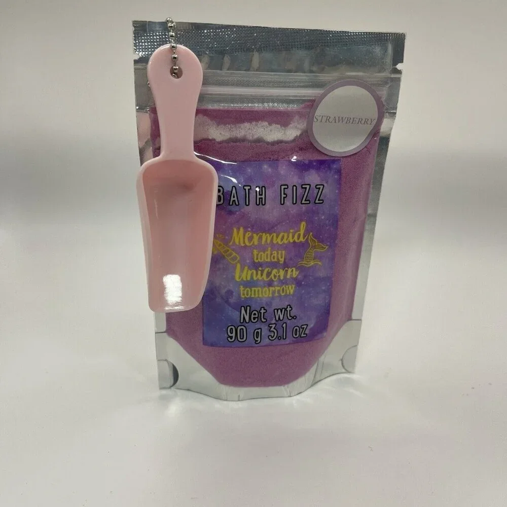 Bath Fizz Mermaid Today Unicorn Tomorrow Strawberry with Scoop